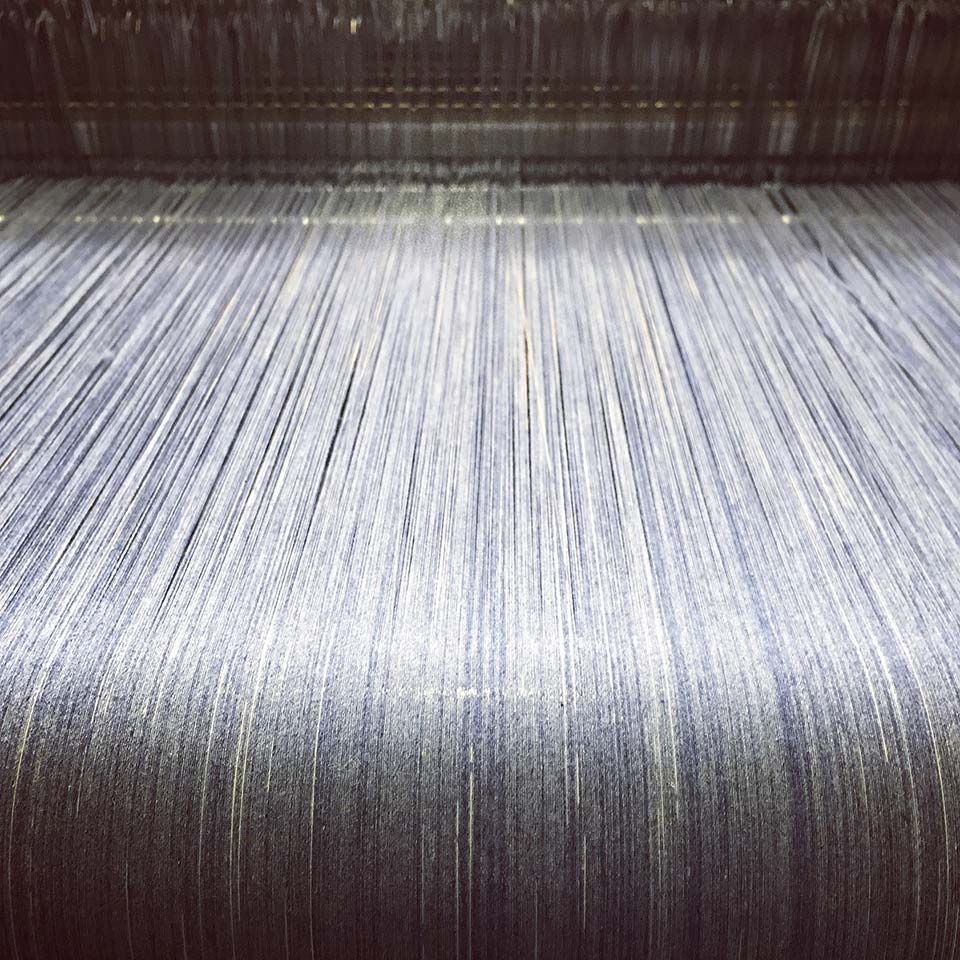 Warp in Loom, Production of The New Recycled Denim Bag in Guatemala